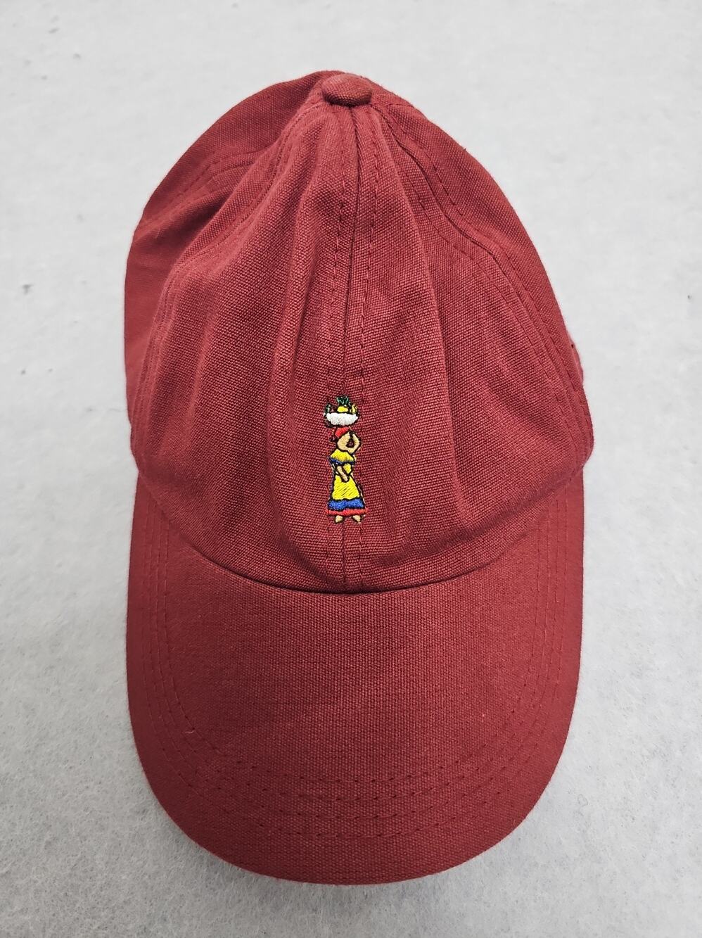 Ecuador Flag Embroidered Logo Baseball Cap Cotton Adjustable Dad Hat Burgundy